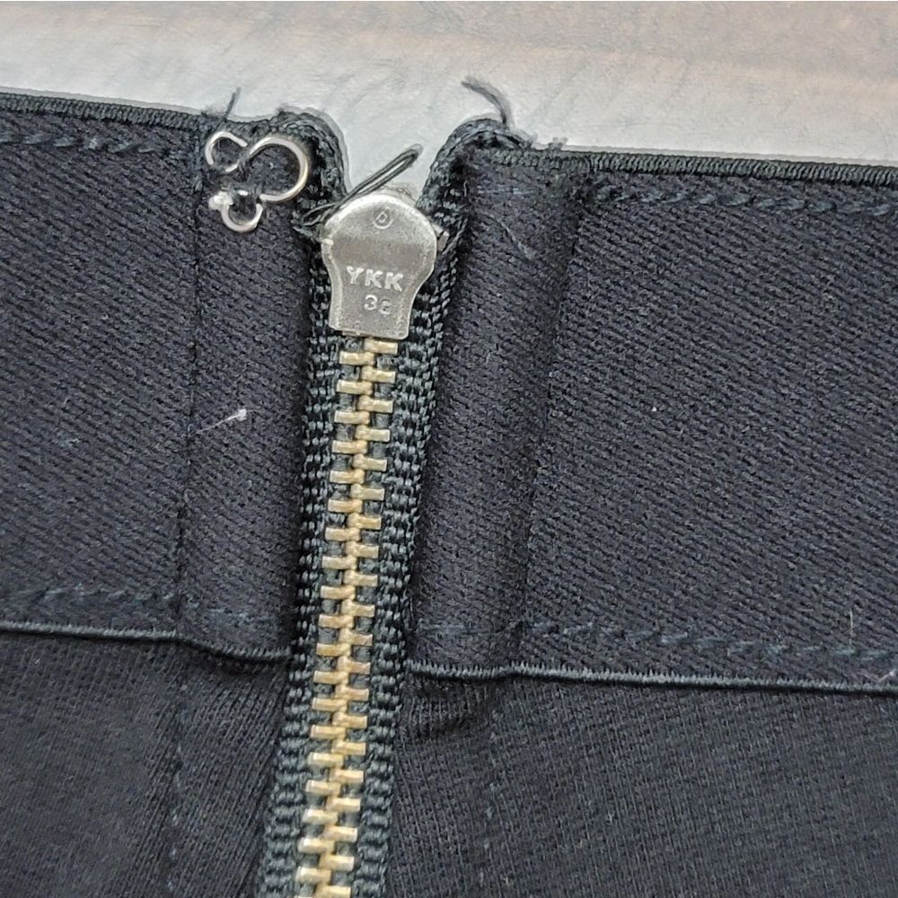 J. Crew Basic Solid Black Leggings Back Zipper Cl… - image 4